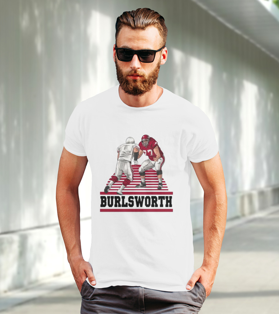 Burlsworth Number 77 Football Player In Action Against Opponent T-Shirt