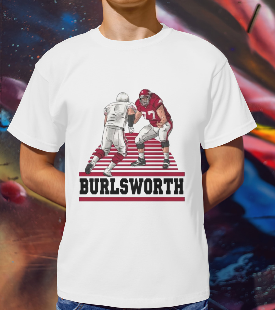 Burlsworth Number 77 Football Player In Action Against Opponent T-Shirt