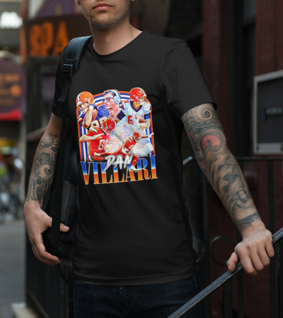 Dan Villari Vintage Football Montage T-Shirt