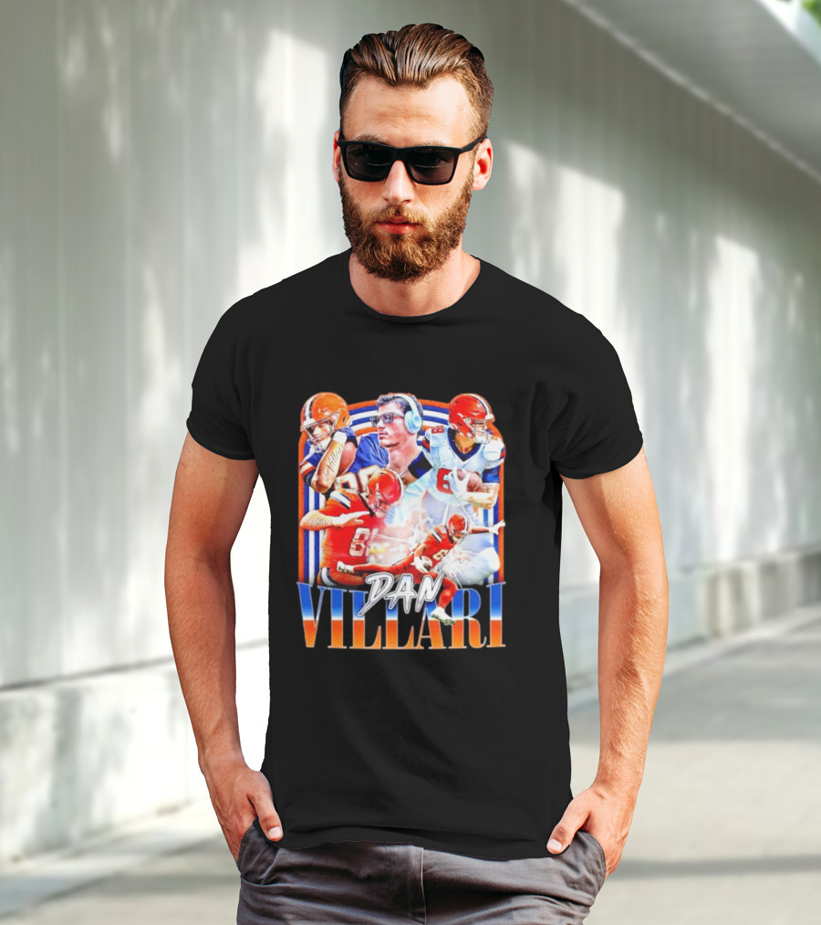 Dan Villari Vintage Football Montage T-Shirt