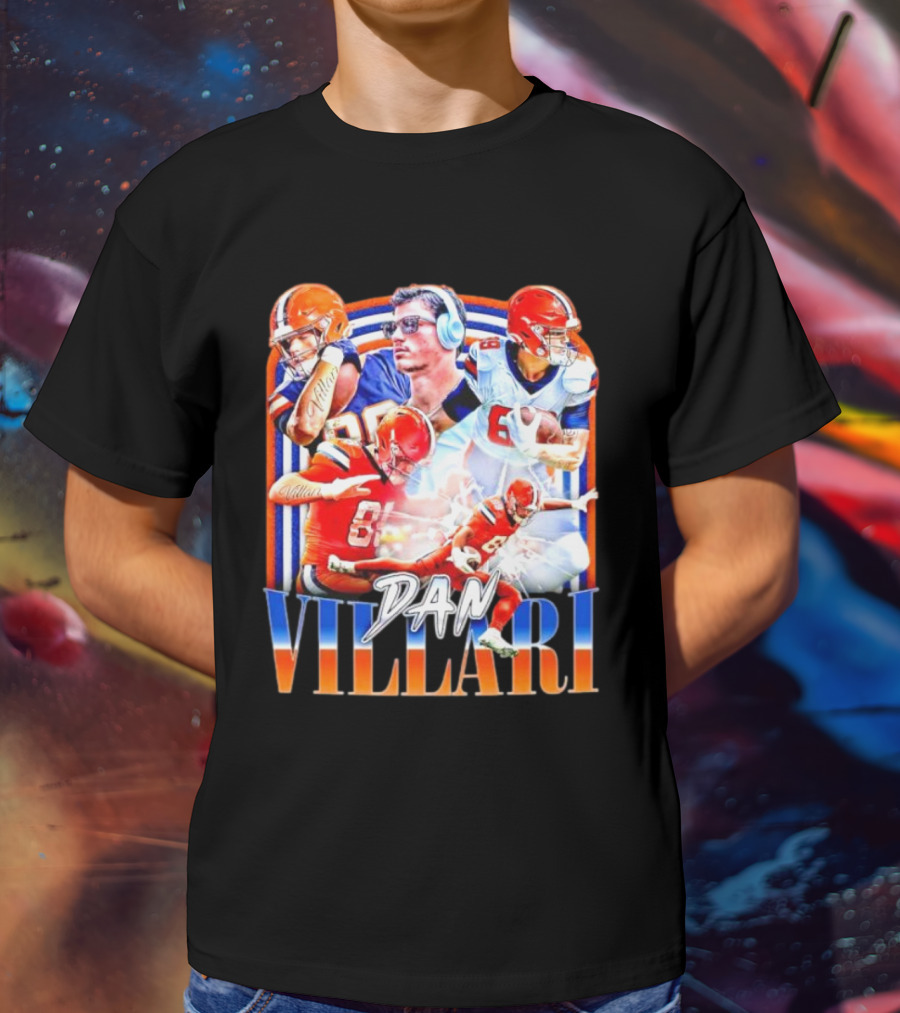 Dan Villari Vintage Football Montage T-Shirt