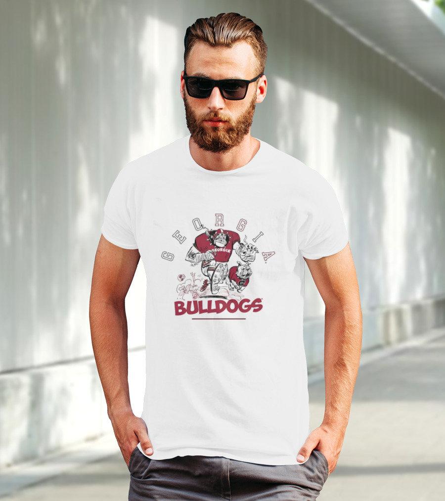 Georgia Bulldogs Dawgwild Football Mascot Rugged Power T-Shirt