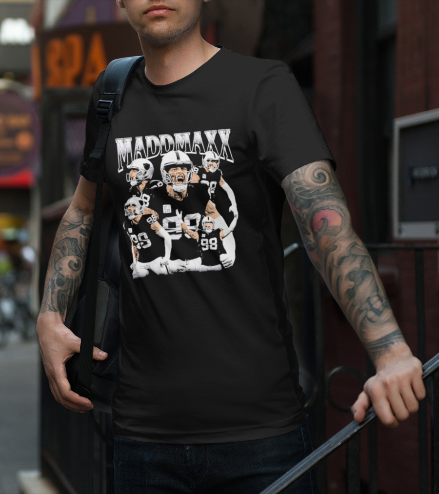 Madd Maxx Vintage Las Vegas Raiders Football Player Number 98 T-Shirt