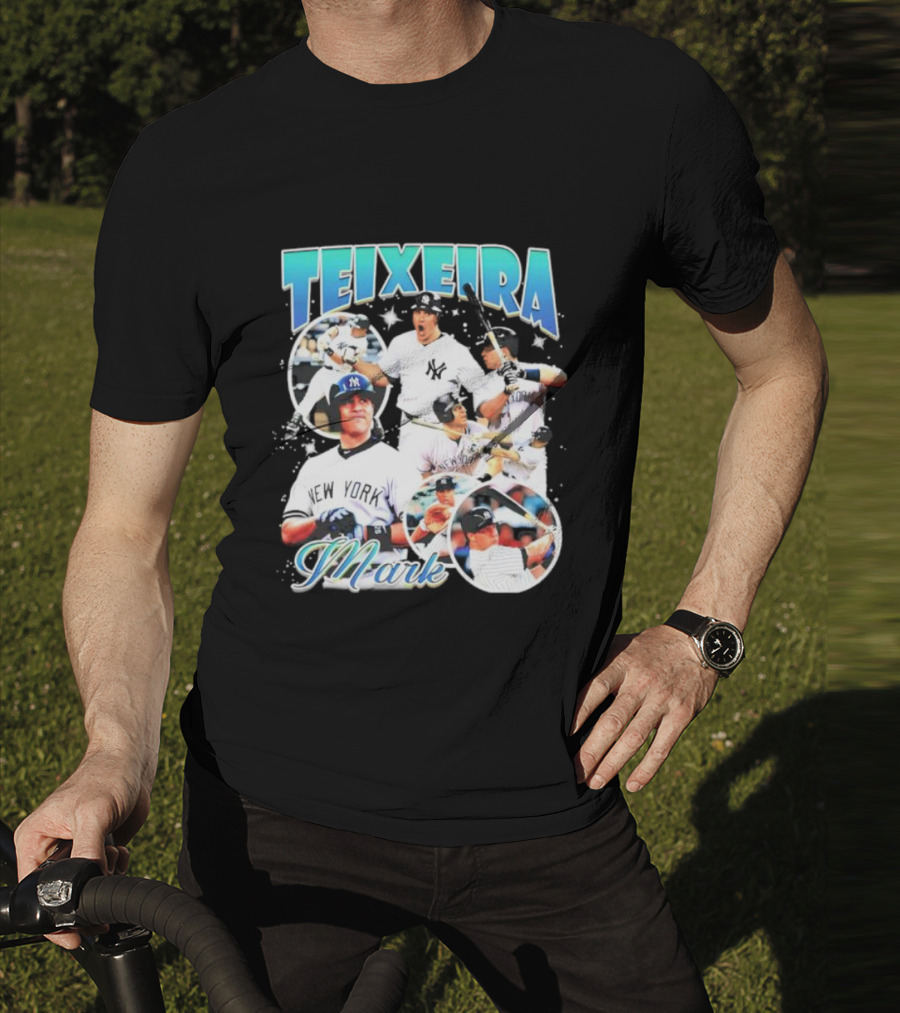 Teixeira Mark New York Yankees Baseball Vintage Bootleg T-Shirt