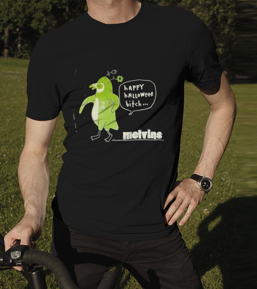 Melvins Happy Halloween Bitch Green Bird Costume T-Shirt