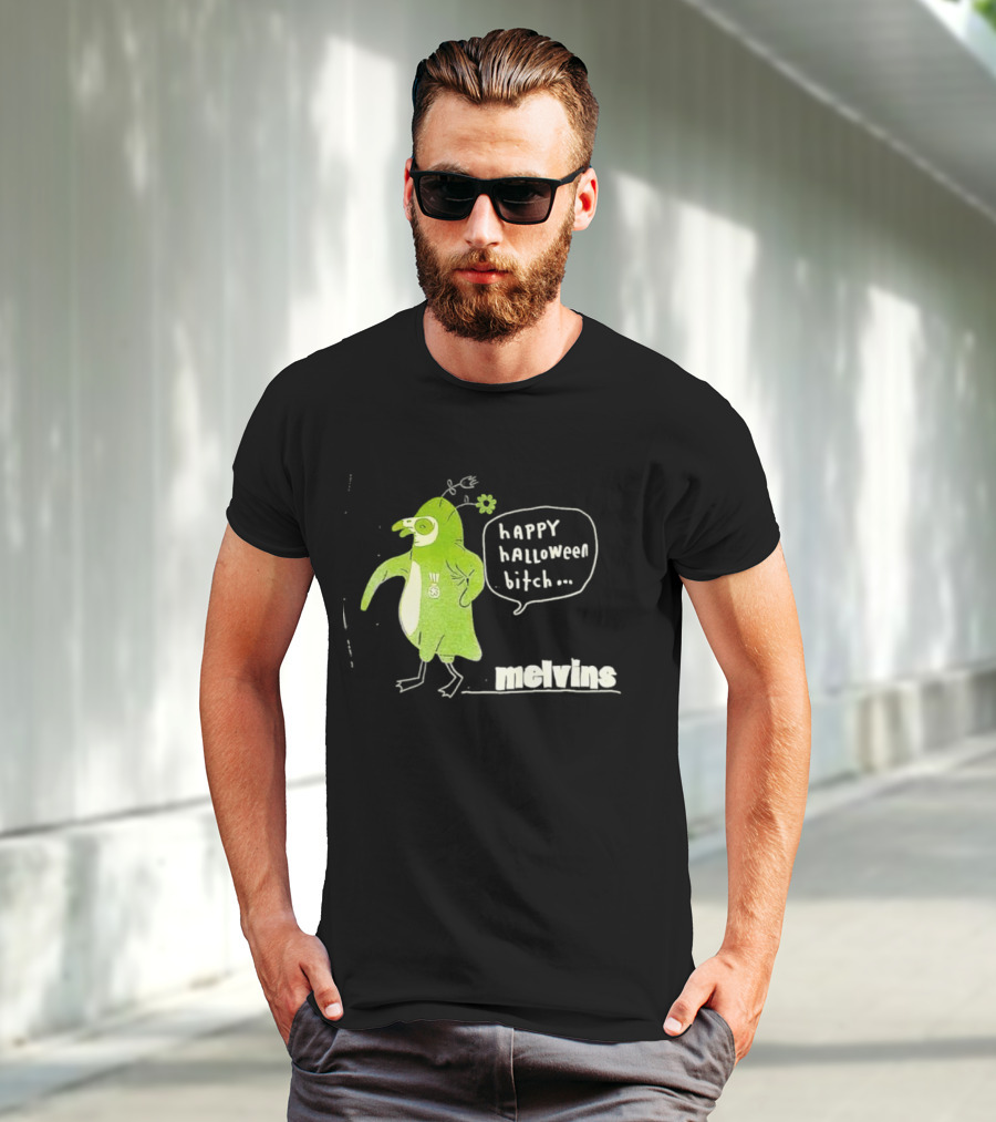 Melvins Happy Halloween Bitch Green Bird Costume T-Shirt