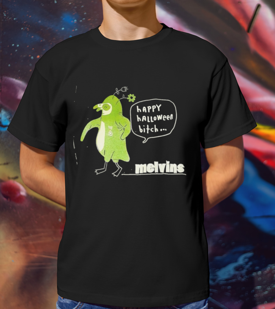 Melvins Happy Halloween Bitch Green Bird Costume T-Shirt