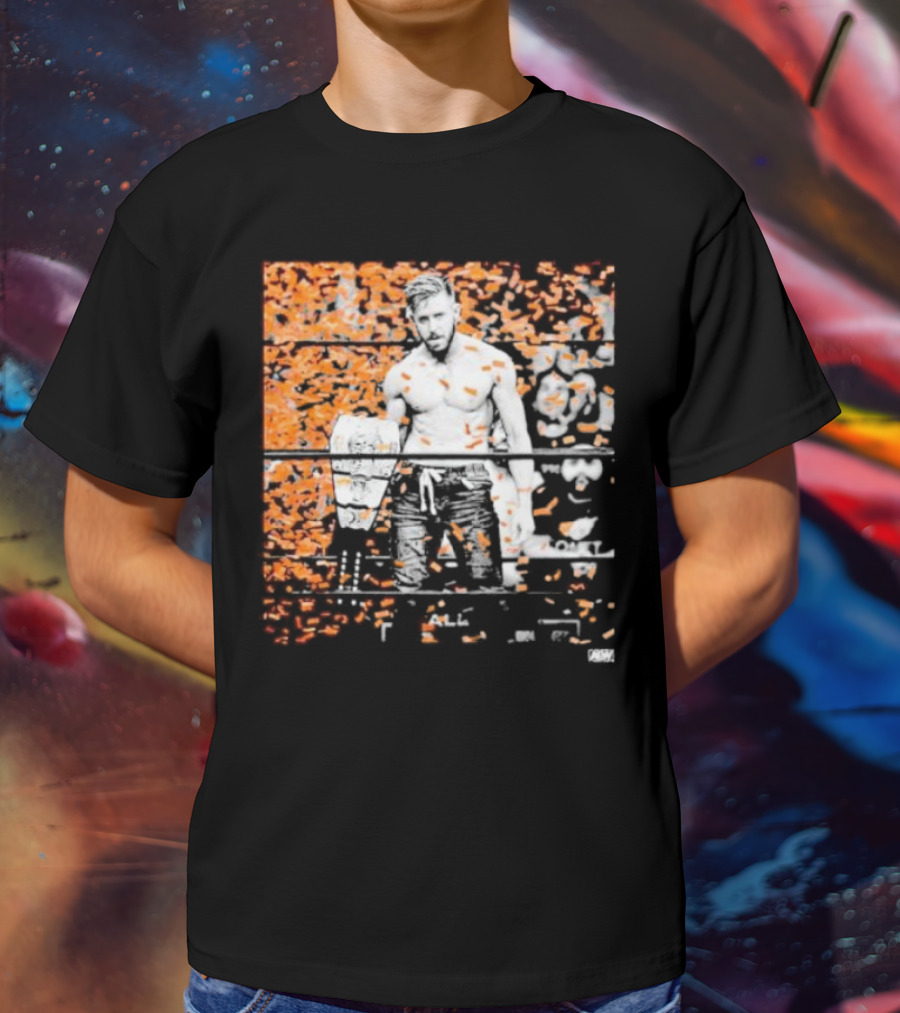 Orange Cassidy AEW Champion Confetti T-Shirt