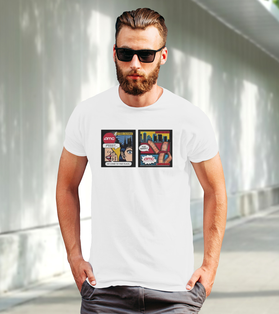 AMC PSSST Comic Pop Art Magic Theatres San Diego California T-Shirt