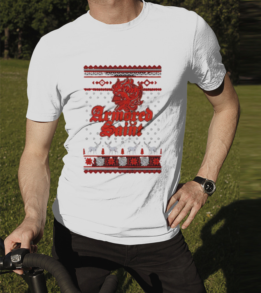 Armored Saint Red Knight Christmas T-Shirt