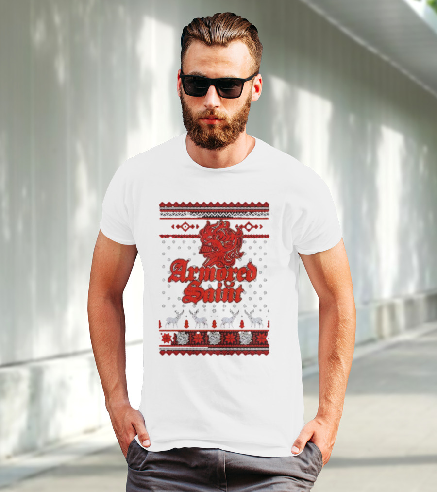 Armored Saint Red Knight Christmas T-Shirt