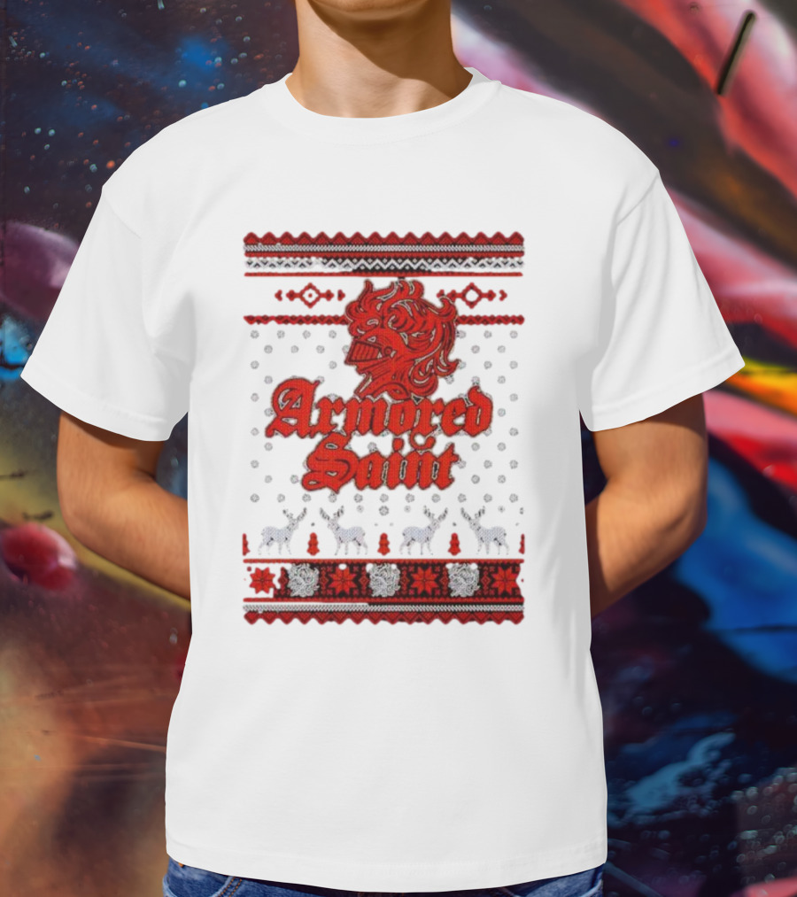 Armored Saint Red Knight Christmas T-Shirt