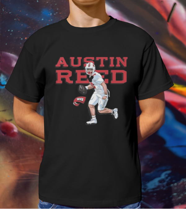 Austin Reed WKU Football Player Graphic With Helmet T-Shirt