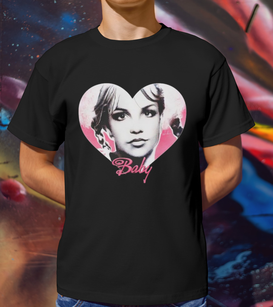 Britney Spears Baby Heart Portrait Pink Aesthetic T-Shirt