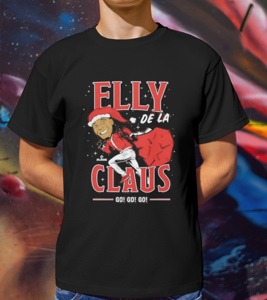 Elly De La Claus Go Go Go Christmas Santa Players T-Shirt