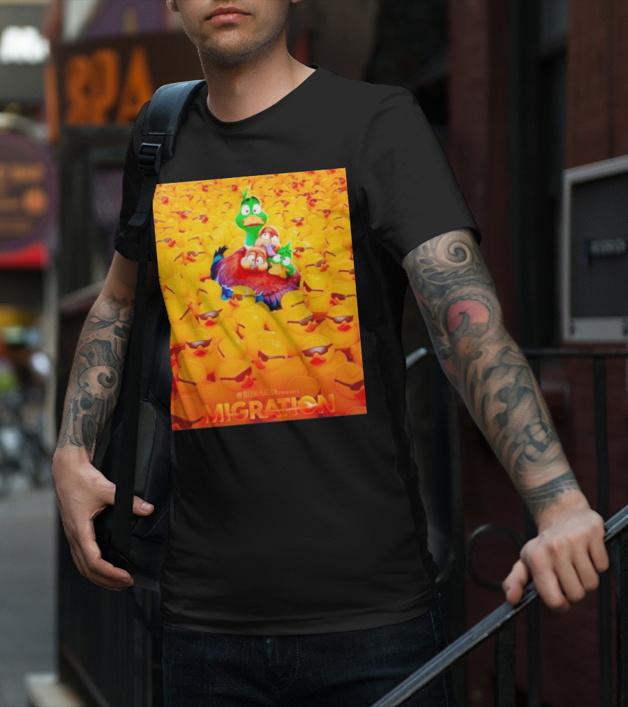 Illumination Presents Migration Ducks In Sunglasses Scene T-Shirt