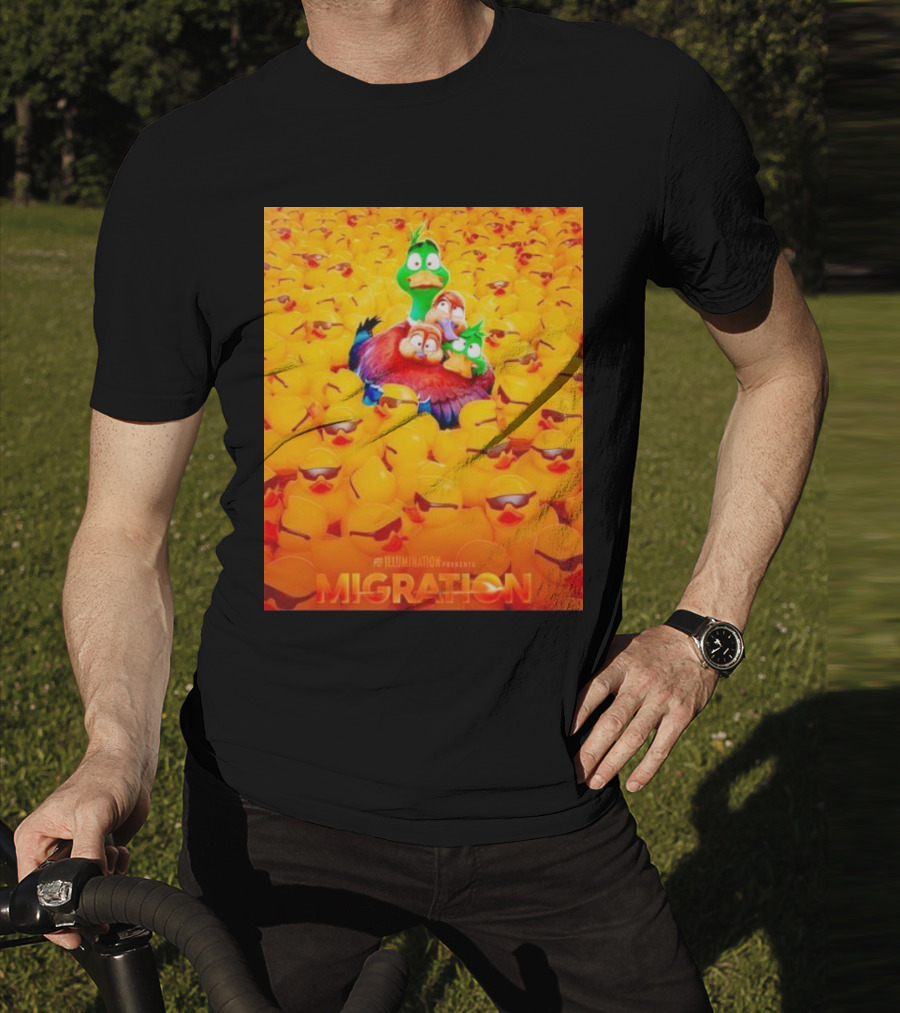 Illumination Presents Migration Ducks In Sunglasses Scene T-Shirt