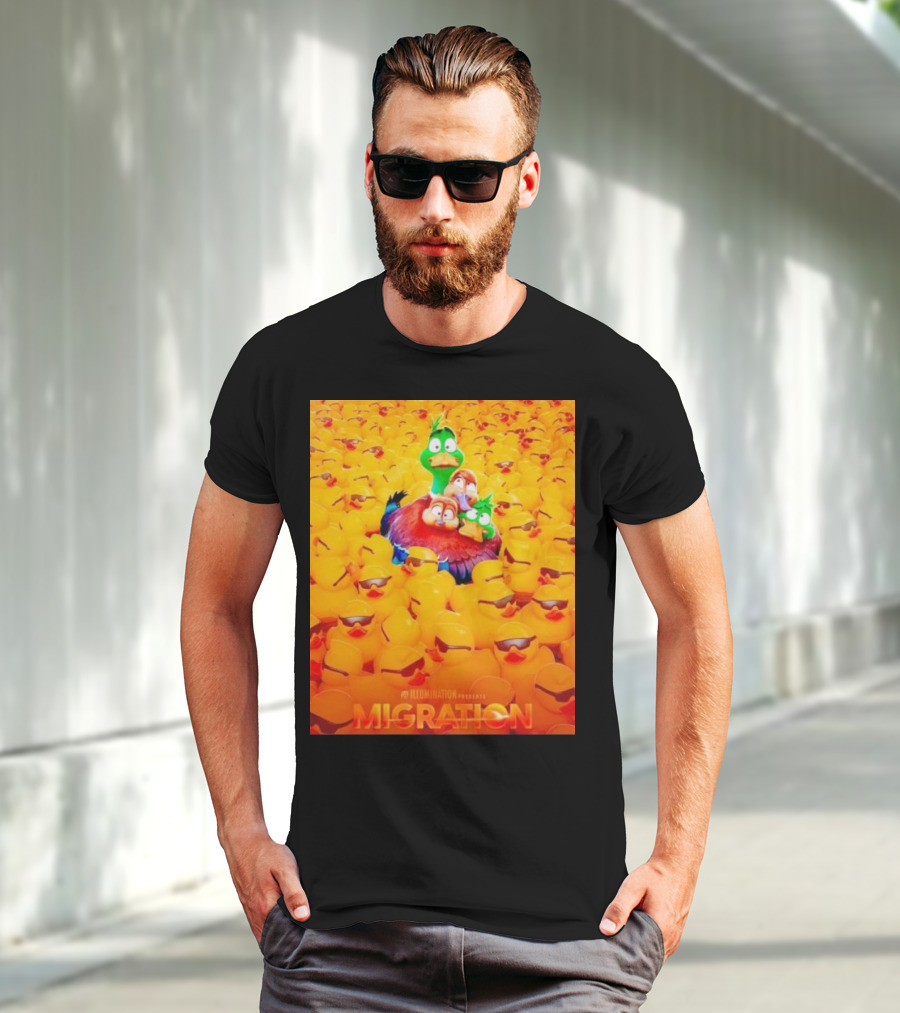 Illumination Presents Migration Ducks In Sunglasses Scene T-Shirt