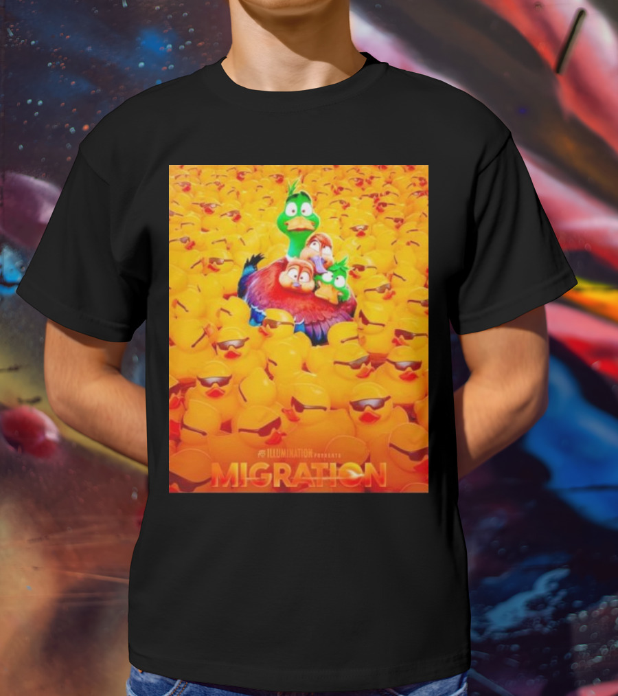 Illumination Presents Migration Ducks In Sunglasses Scene T-Shirt