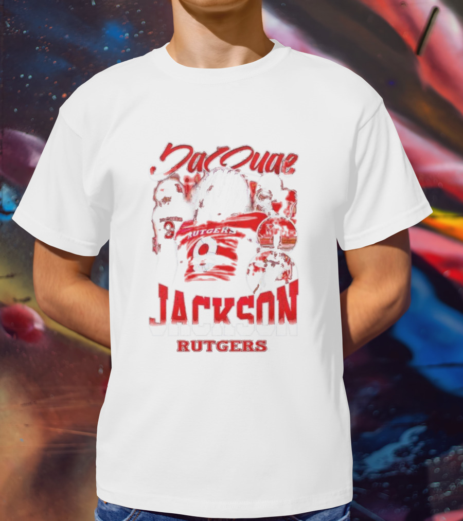 JaQuae Jackson Rutgers Vintage Football Number 9 T-Shirt