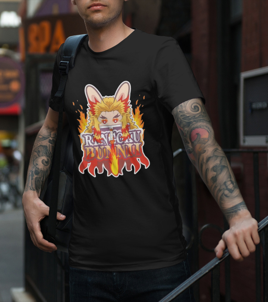 Bunnii Gang Rengoku Bunnii Fire Ears T-Shirt