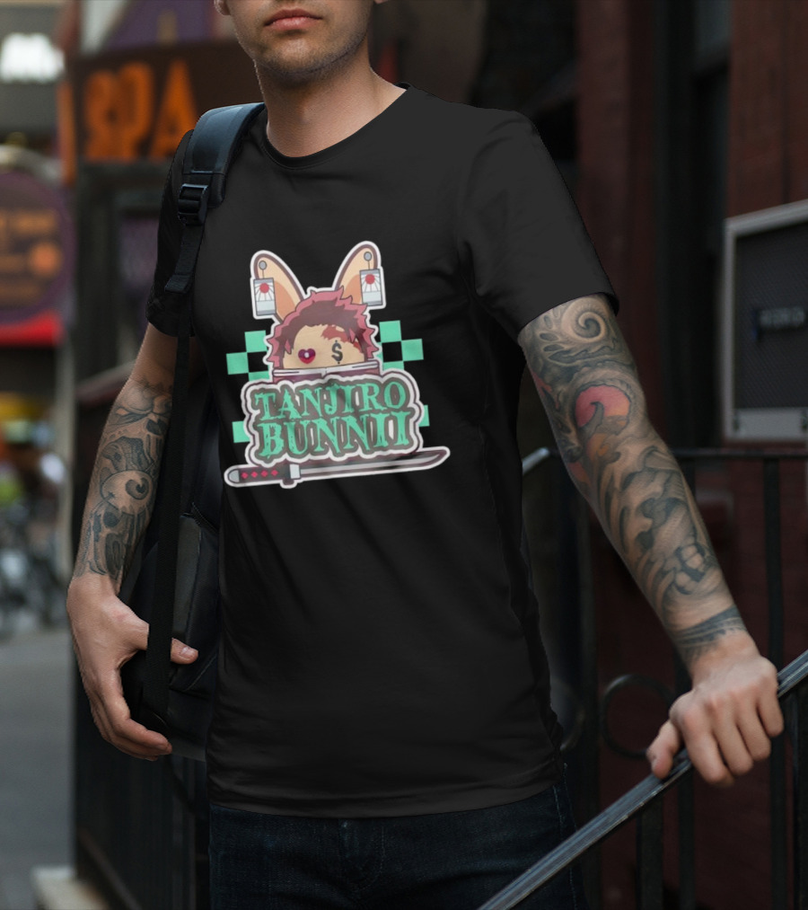 Tanjiro Bunnii Samurai Sword Anime T-Shirt