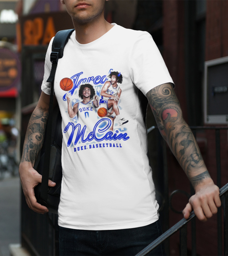 Jared McCain Duke Basketball Player With Ball T-Shirt