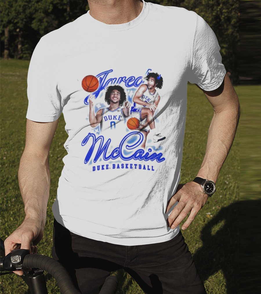 Jared McCain Duke Basketball Player With Ball T-Shirt