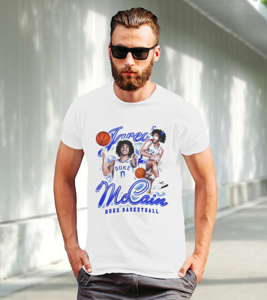 Jared McCain Duke Basketball Player With Ball T-Shirt