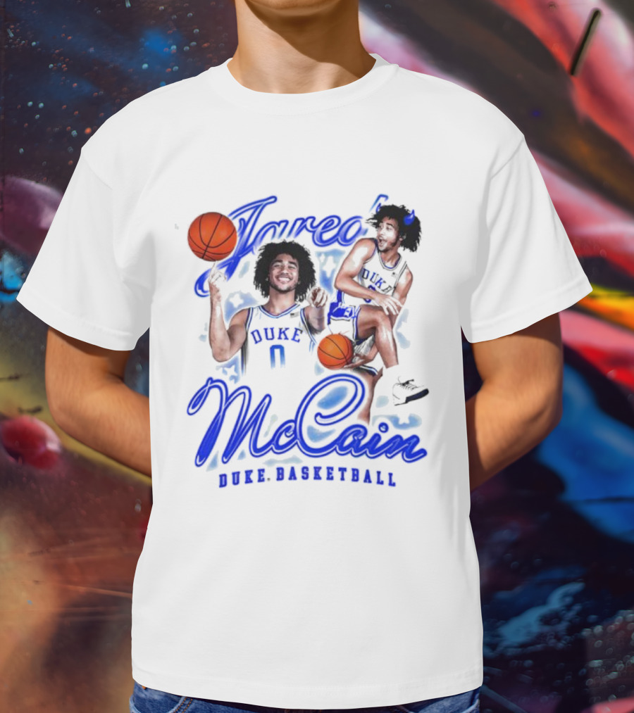 Jared McCain Duke Basketball Player With Ball T-Shirt