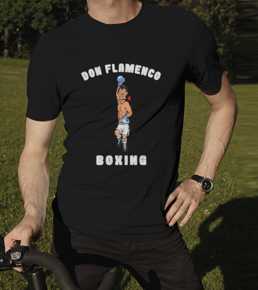 Don Flamenco Boxing Retro Video Game Character Victory Pose T-Shirt