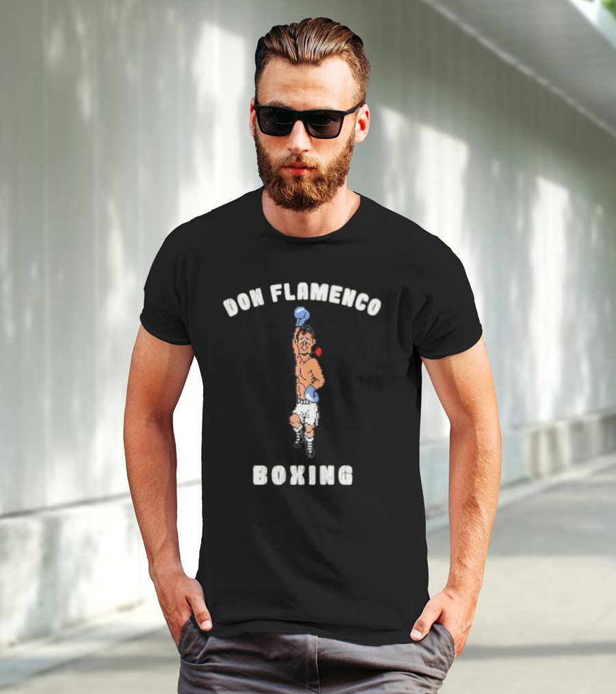 Don Flamenco Boxing Retro Video Game Character Victory Pose T-Shirt