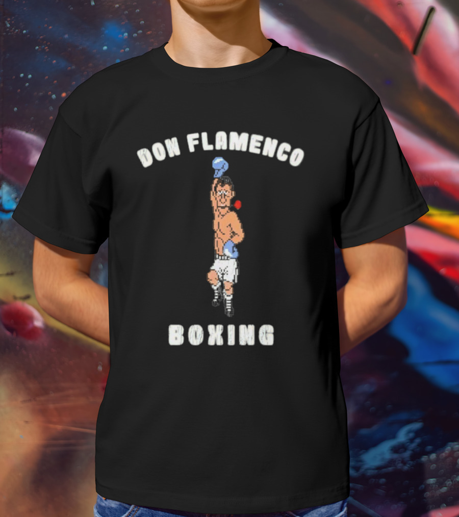 Don Flamenco Boxing Retro Video Game Character Victory Pose T-Shirt
