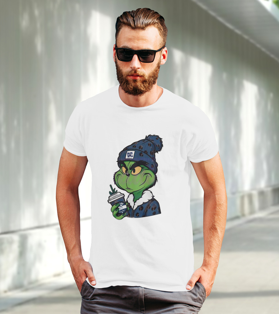 Grinch Boujee Dallas Leopard Print Winter Beanie Coffee Cup Sports T-Shirt