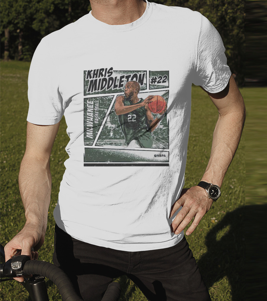 KHRIS MIDDLETON MILWAUKEE BASKETBALL #22 NBPA T-Shirt