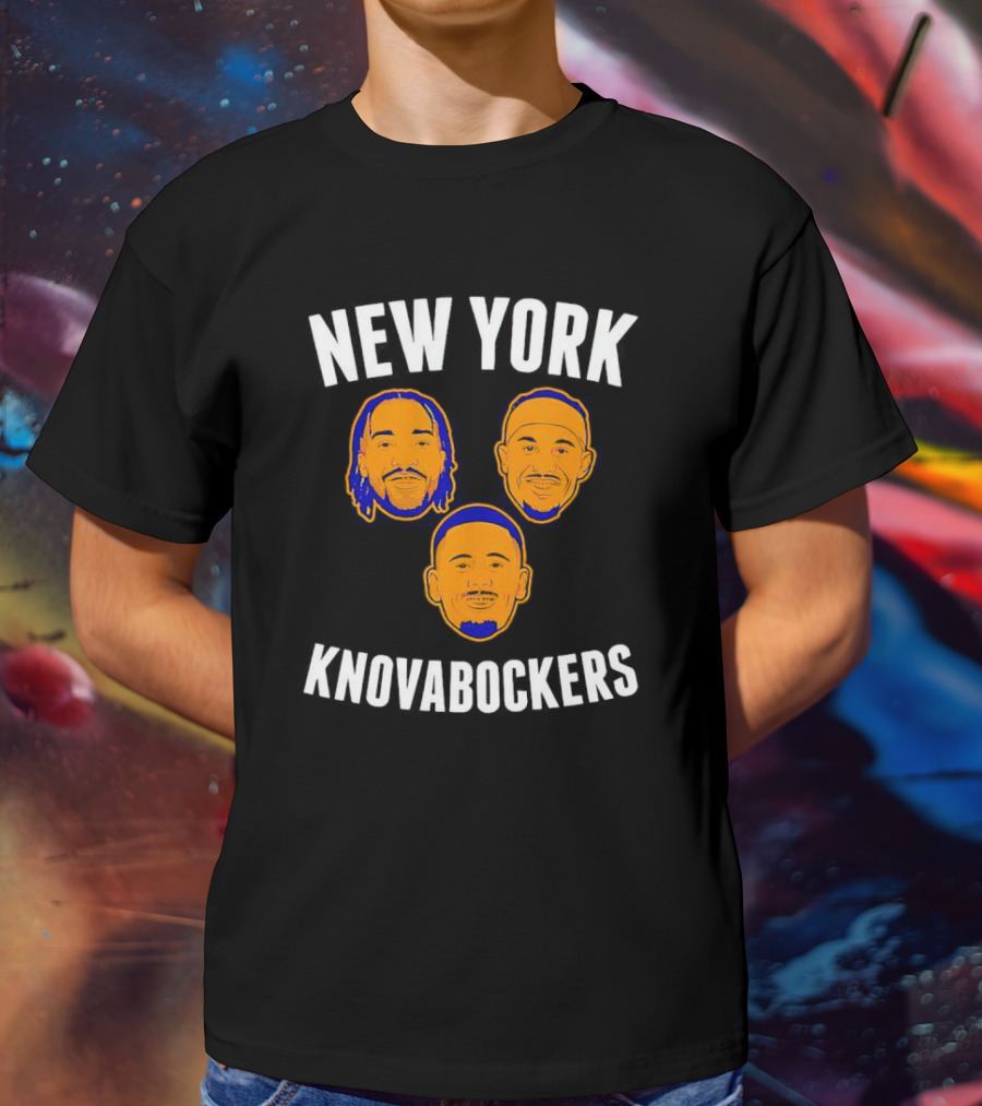New York Knovabockers Basketball Parody Faces T-Shirt
