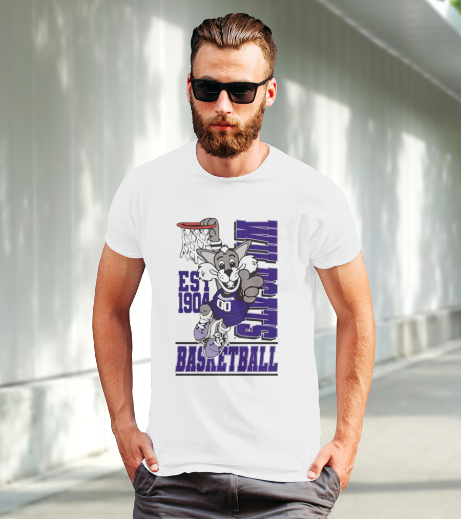 Northwestern Wildcats Basketball Willie Dunk Est 1904 T-Shirt