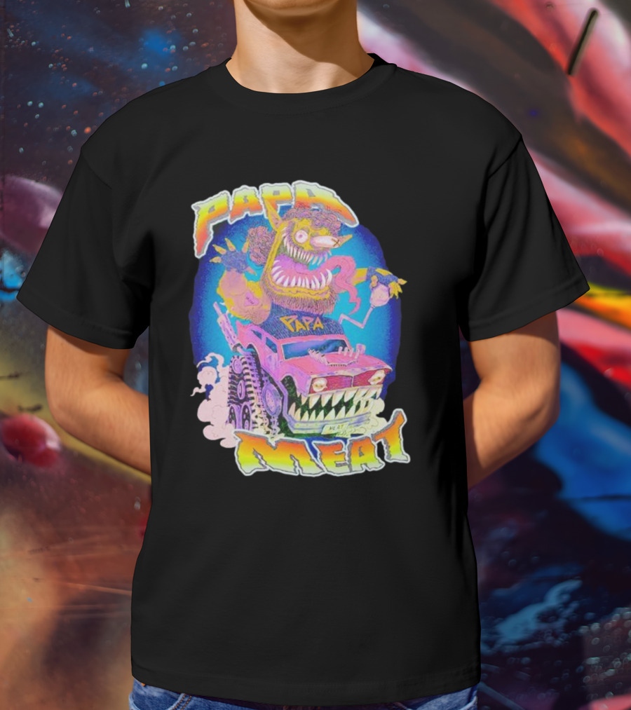 Papa Meat Monster Truck Adventure T-Shirt