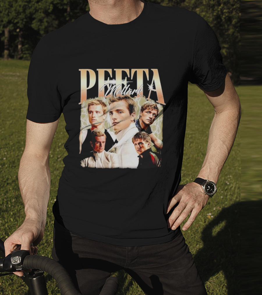 Peeta Mellark Actor Vintage Style Collage T-Shirt
