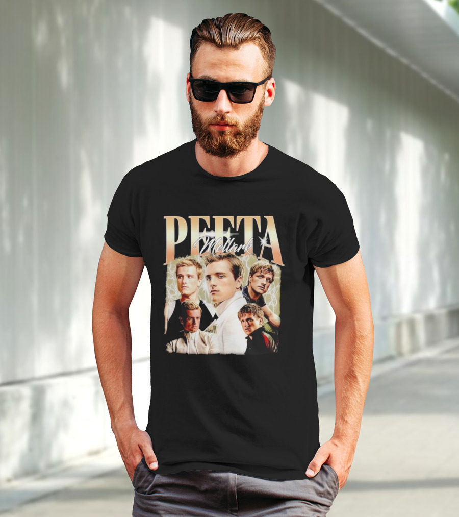 Peeta Mellark Actor Vintage Style Collage T-Shirt