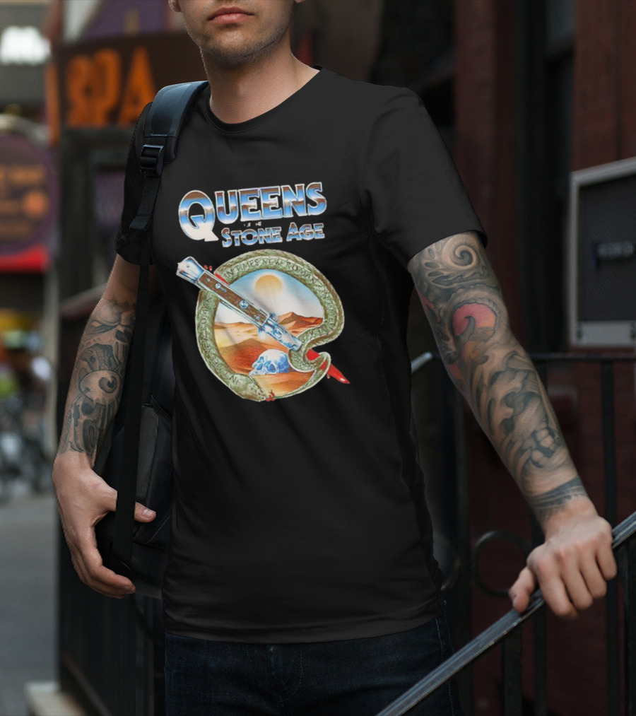 Queens Of The Stone Age Desert Snake Skull T-Shirt