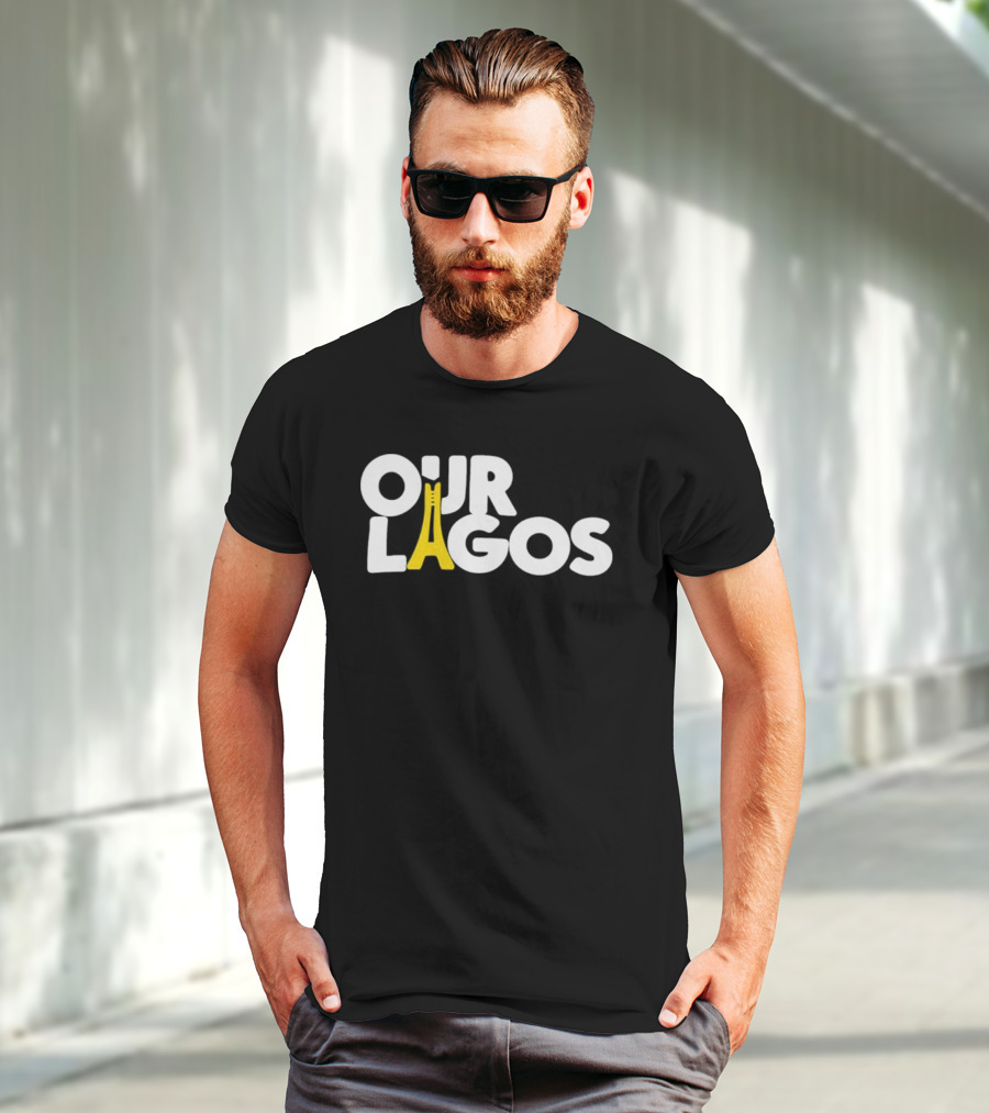 OUR LAGOS YELLOW BRIDGE LETTERING T-Shirt
