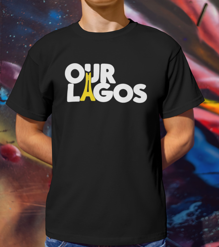 OUR LAGOS YELLOW BRIDGE LETTERING T-Shirt