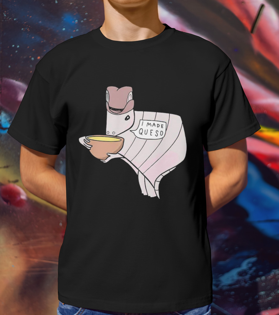 Quesodillo I Made Queso Armadillo Holding Cheese Bowl T-Shirt