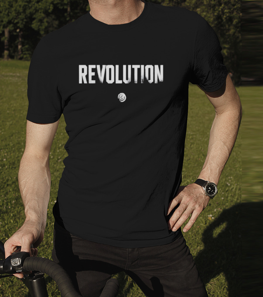 Revolutionx Revolution White Text With Circular T-Shirt