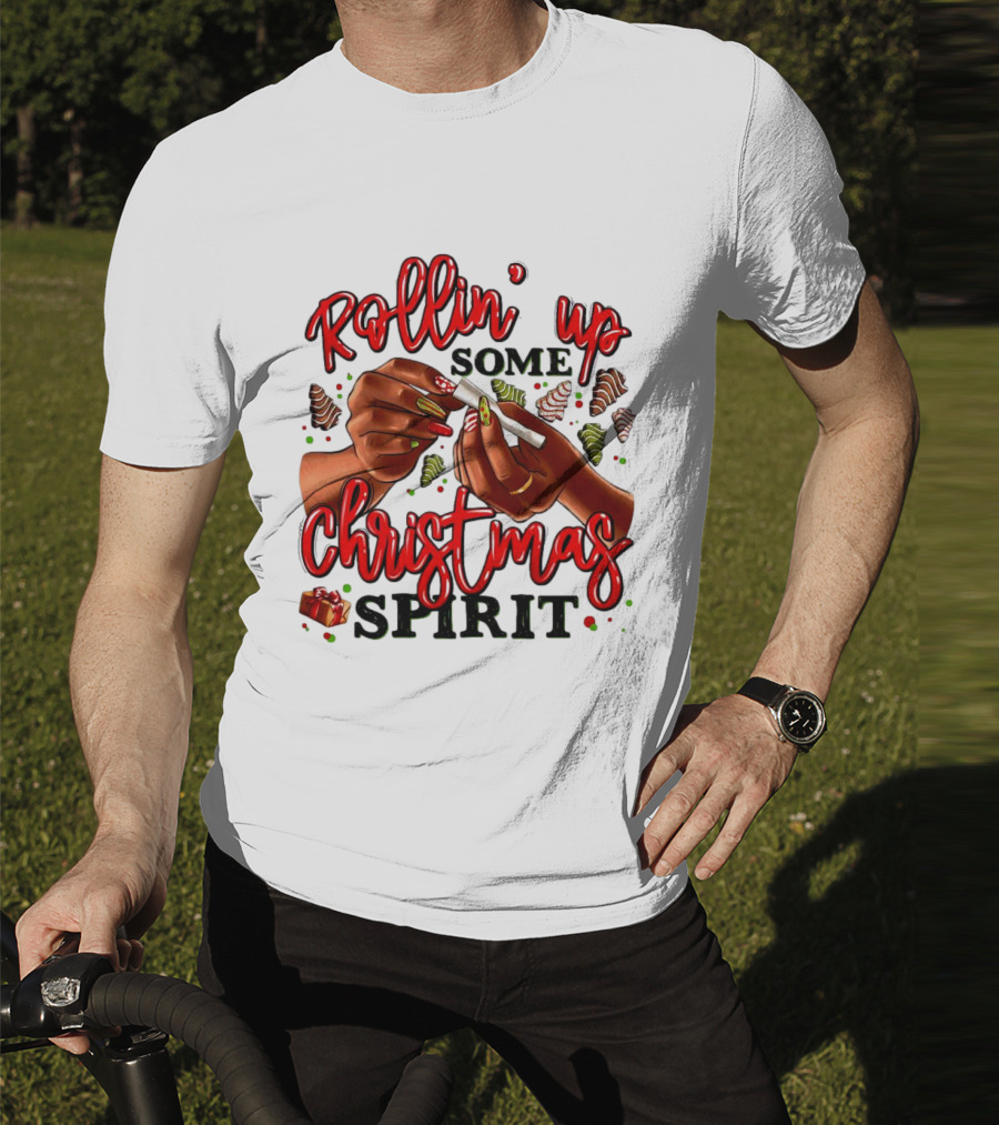 Rollin’ Up Some Christmas Spirit With Festive Candy Canes And Holiday Cheer T-Shirt