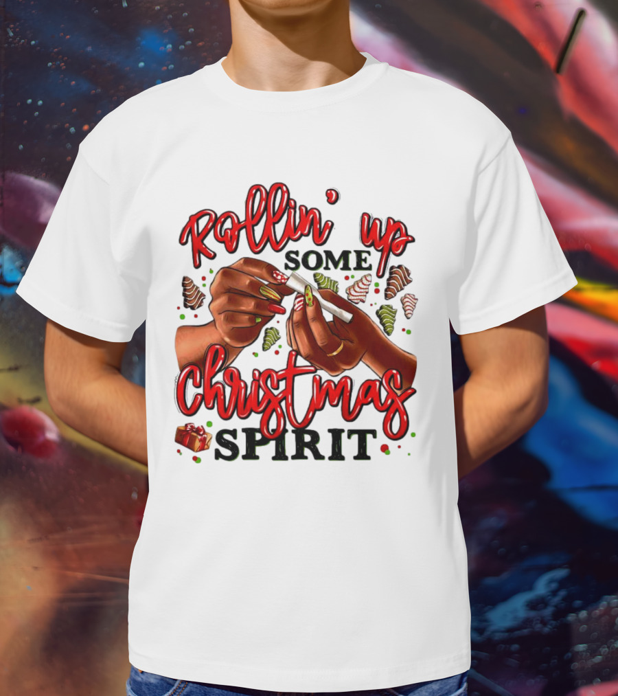 Rollin’ Up Some Christmas Spirit With Festive Candy Canes And Holiday Cheer T-Shirt