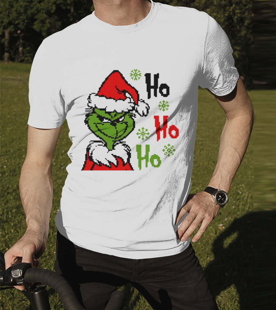 Santa Grinch Ho Ho Ho Merry Christmas T-Shirt