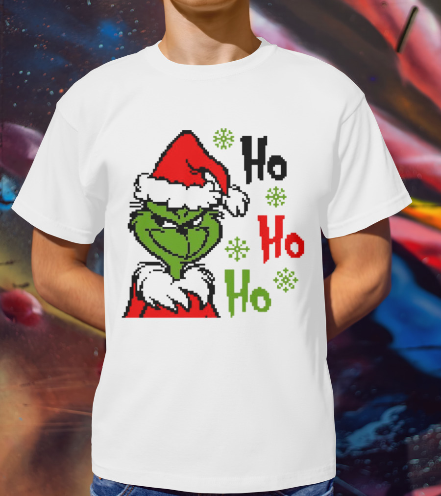 Santa Grinch Ho Ho Ho Merry Christmas T-Shirt