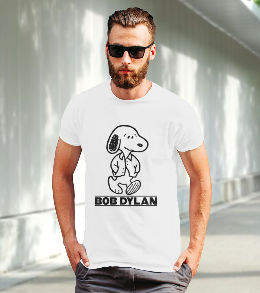 Snoopy Bob Dylan Walking Cool T-Shirt
